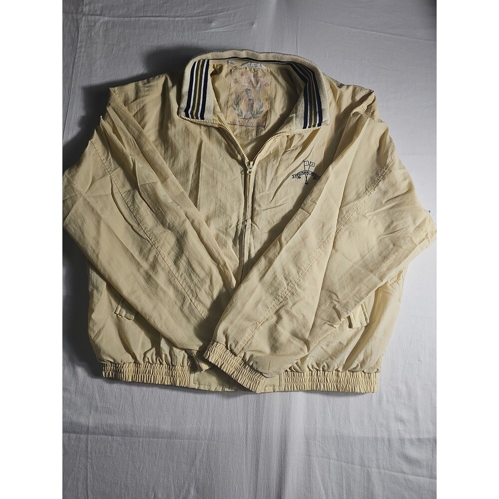 Members Only Club House Traditions Golf Jacket Mens Beige Lightweight